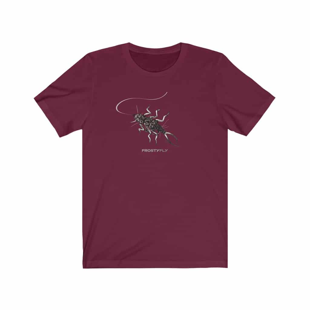 Stonefly Nymph BW Short Sleeve Tee