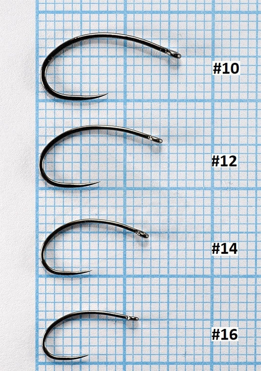 Demmon Competition G602 Barbless Curved Larva Fly Hooks - 100 pcs