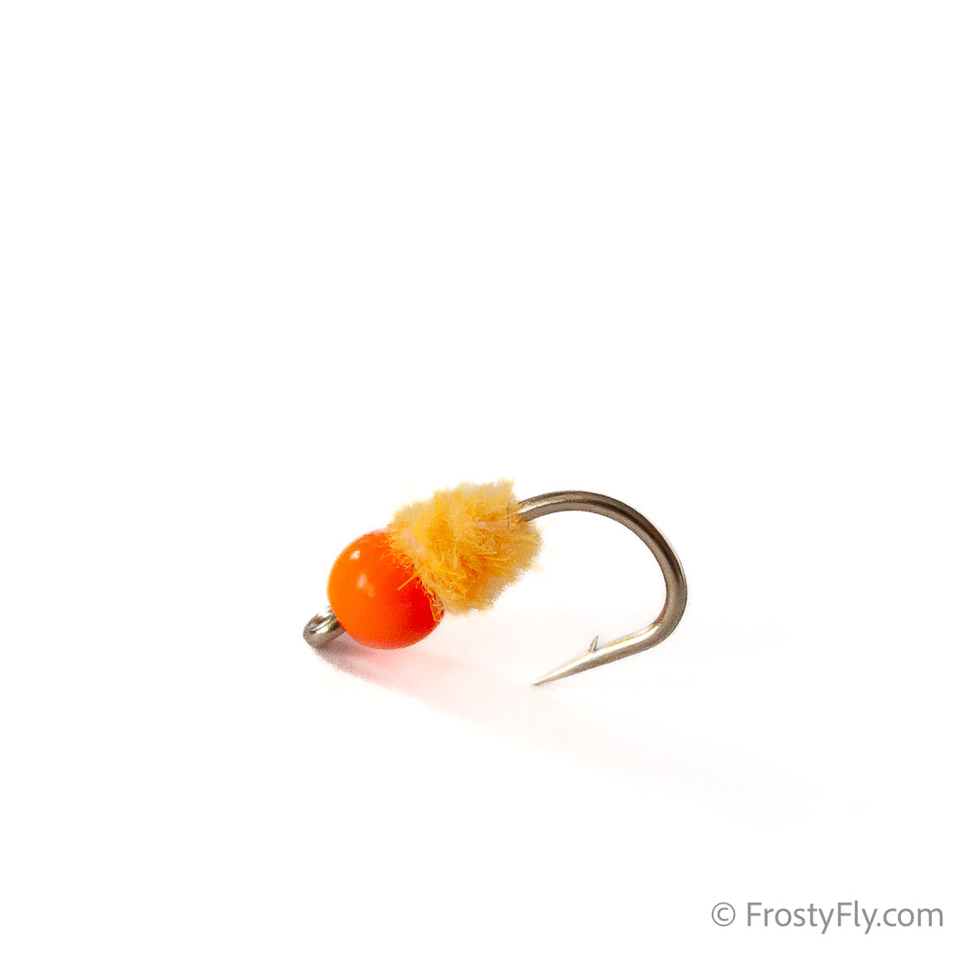 Double Bubble Tungsten Egg Fly - Sunburst Orange