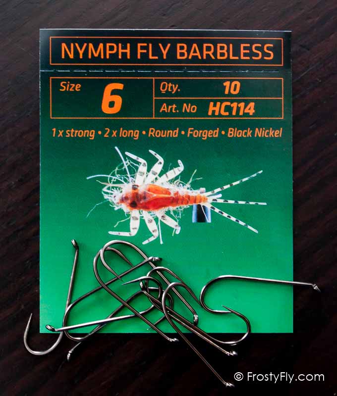 Hemingway's HC114 Nymph Fly Barbless Hooks