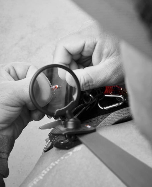 MagniFly Fly Fishing Clip-on 3X Magnifier - See bigger, rig faster!