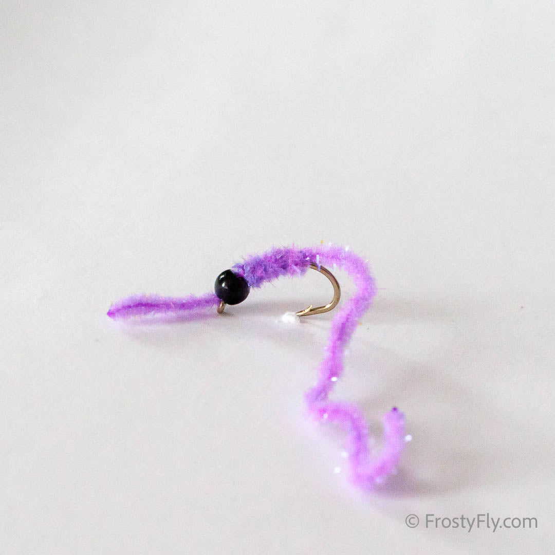 Wormstasy Tungsten Peeping Worm Fly - Purple