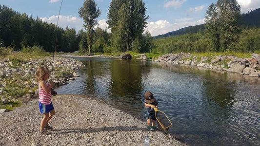 Fly fishing with kids