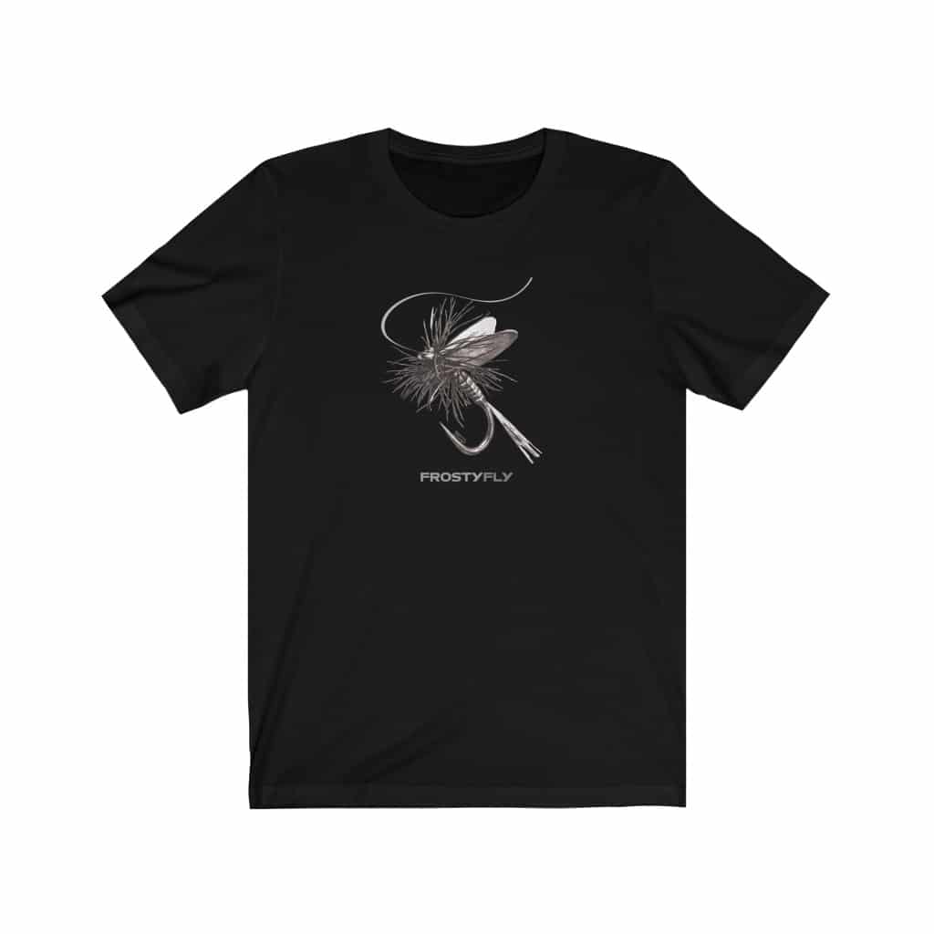 Mayfly BW Short Sleeve Fly Fishing Tee - Black