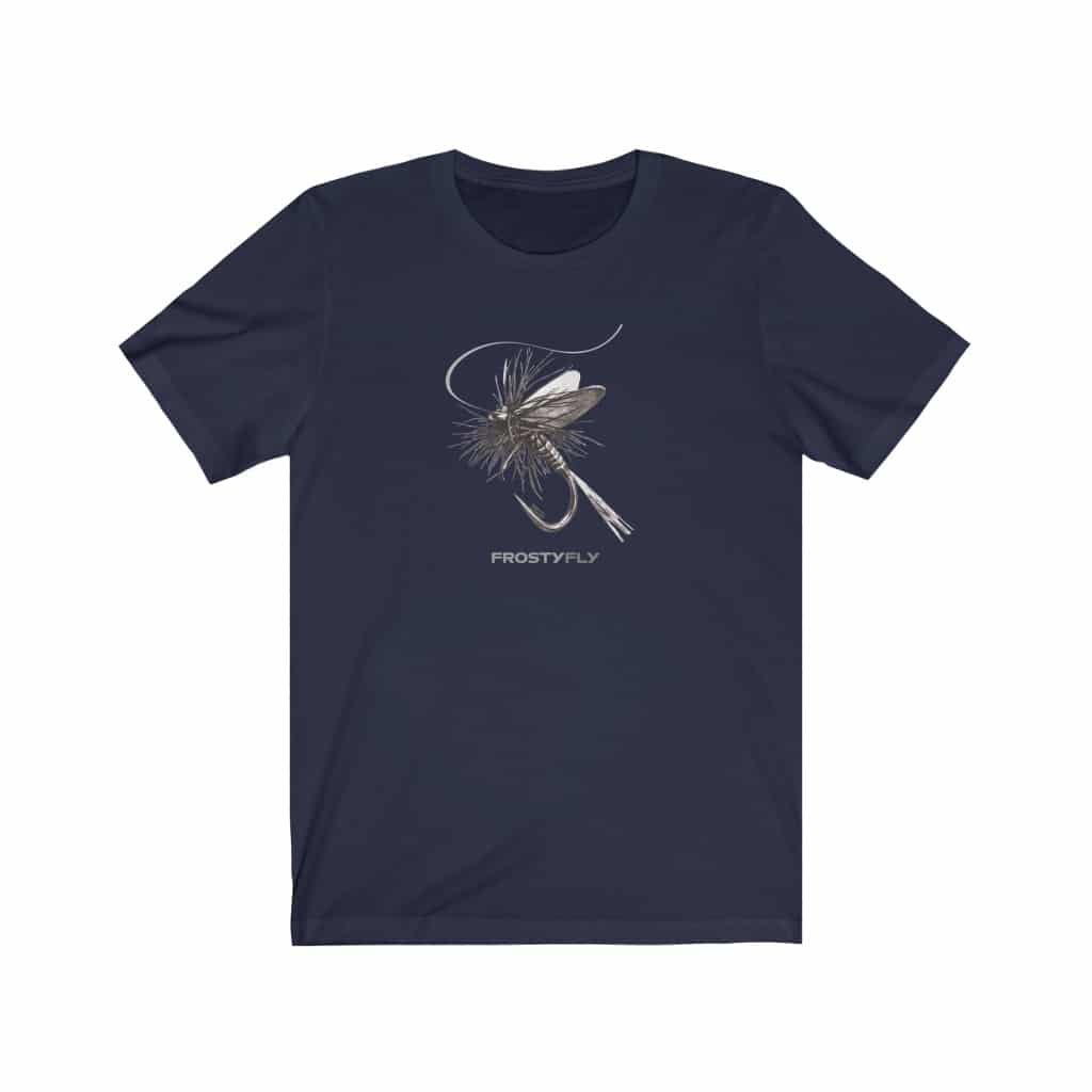 Mayfly BW Short Sleeve Fly Fishing Tee - Navy