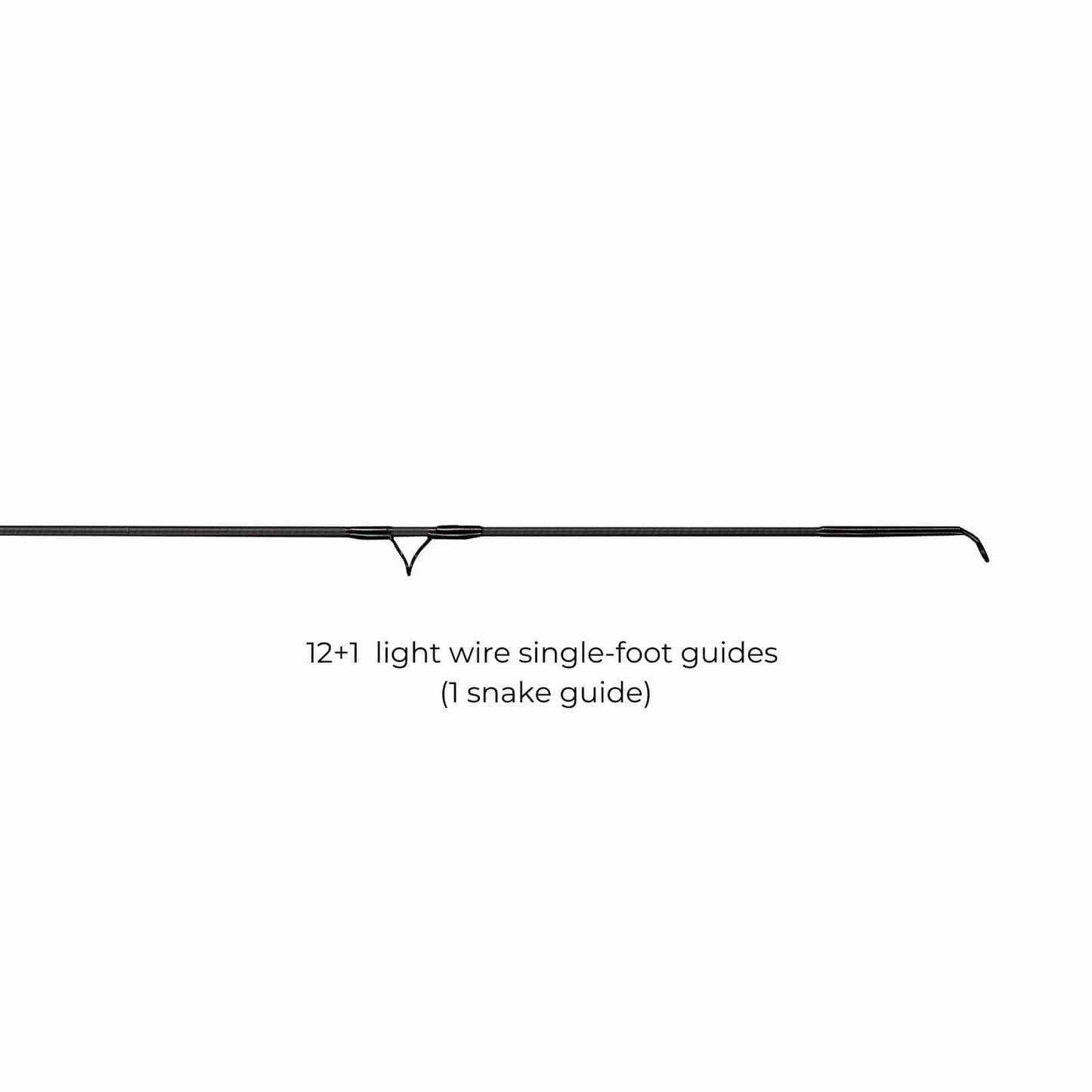 Adams MAX evo Rod - 12+1 light wire single foot guides (1 snake guide)