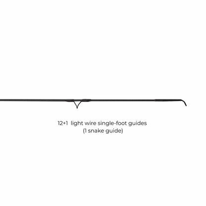 Adams MAX evo Rod - 12+1 light wire single foot guides (1 snake guide)