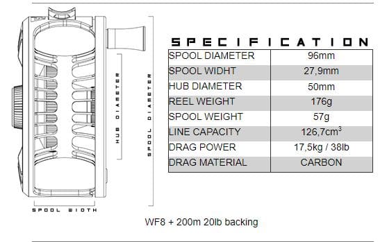Alfa ARCTIC 7 Reel - specs