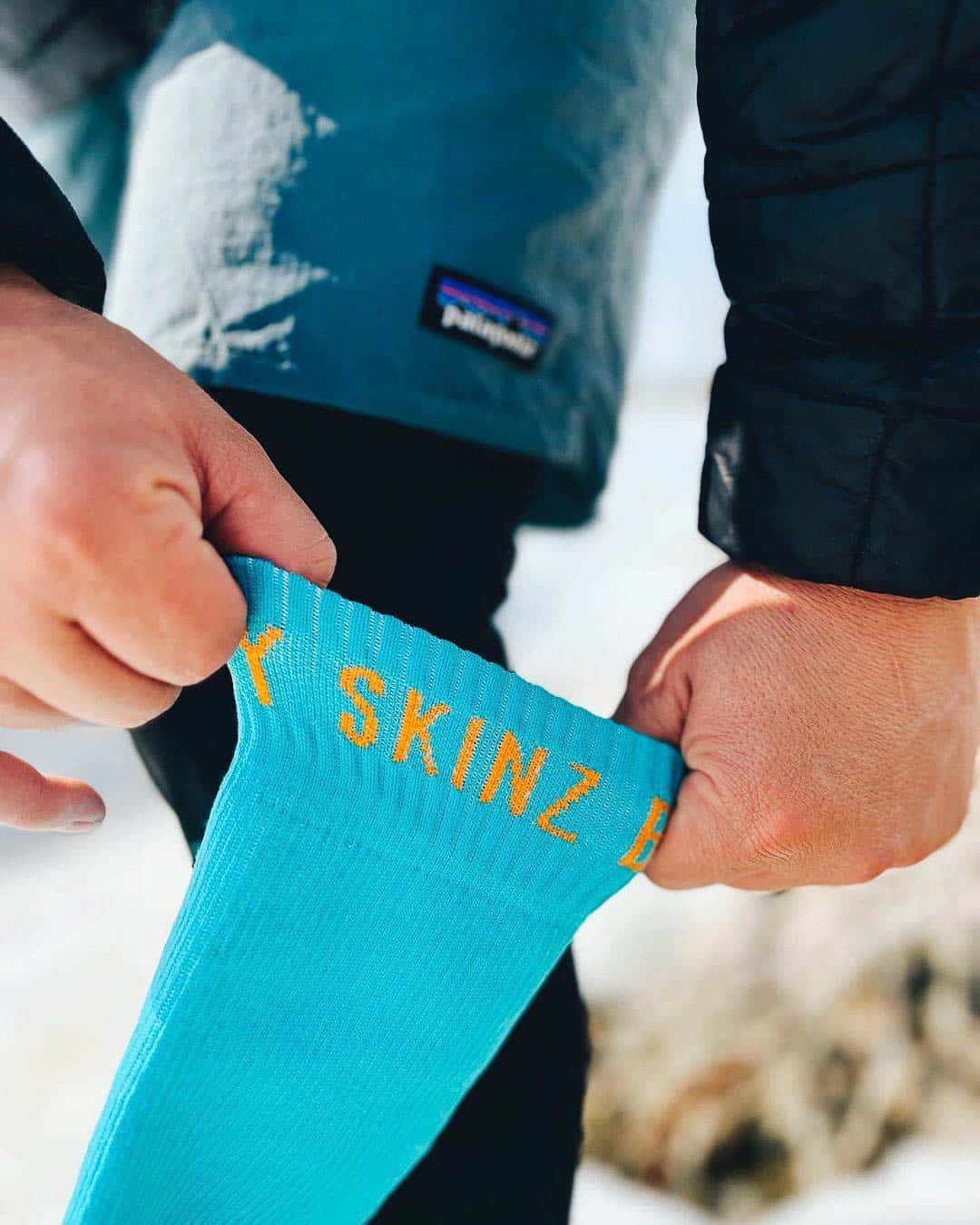 Backcountry Skinz Mid Length Waterproof Socks - Dark Aqua