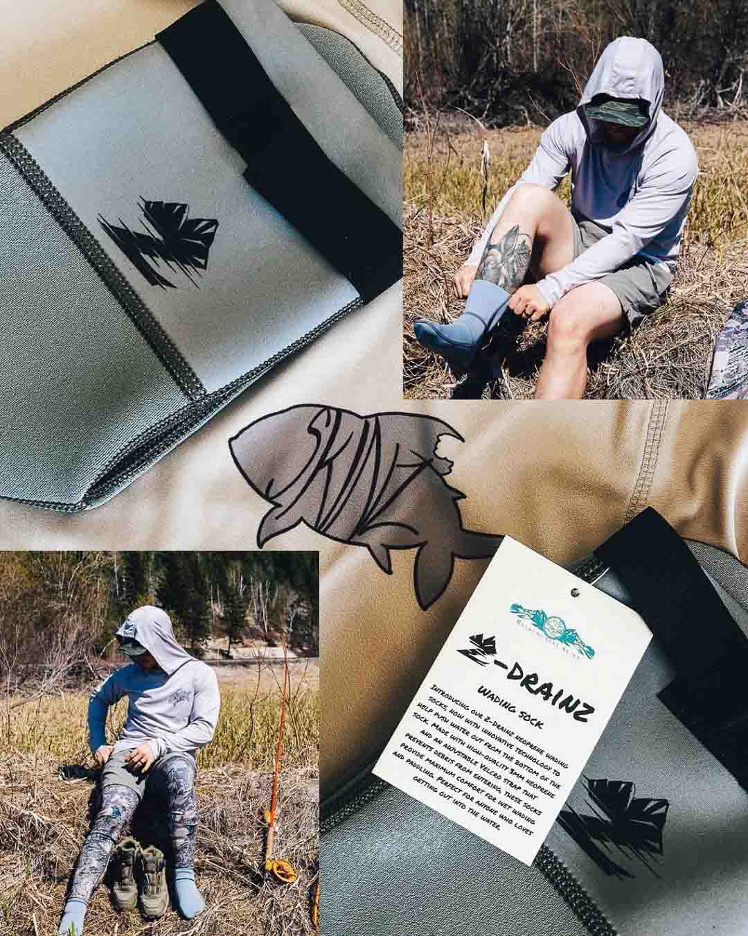 Backcountry Skinz Z-Drainz Wet Wading Socks