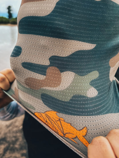 Backcountry Skinz Perforated Camo UV Fishing Buff