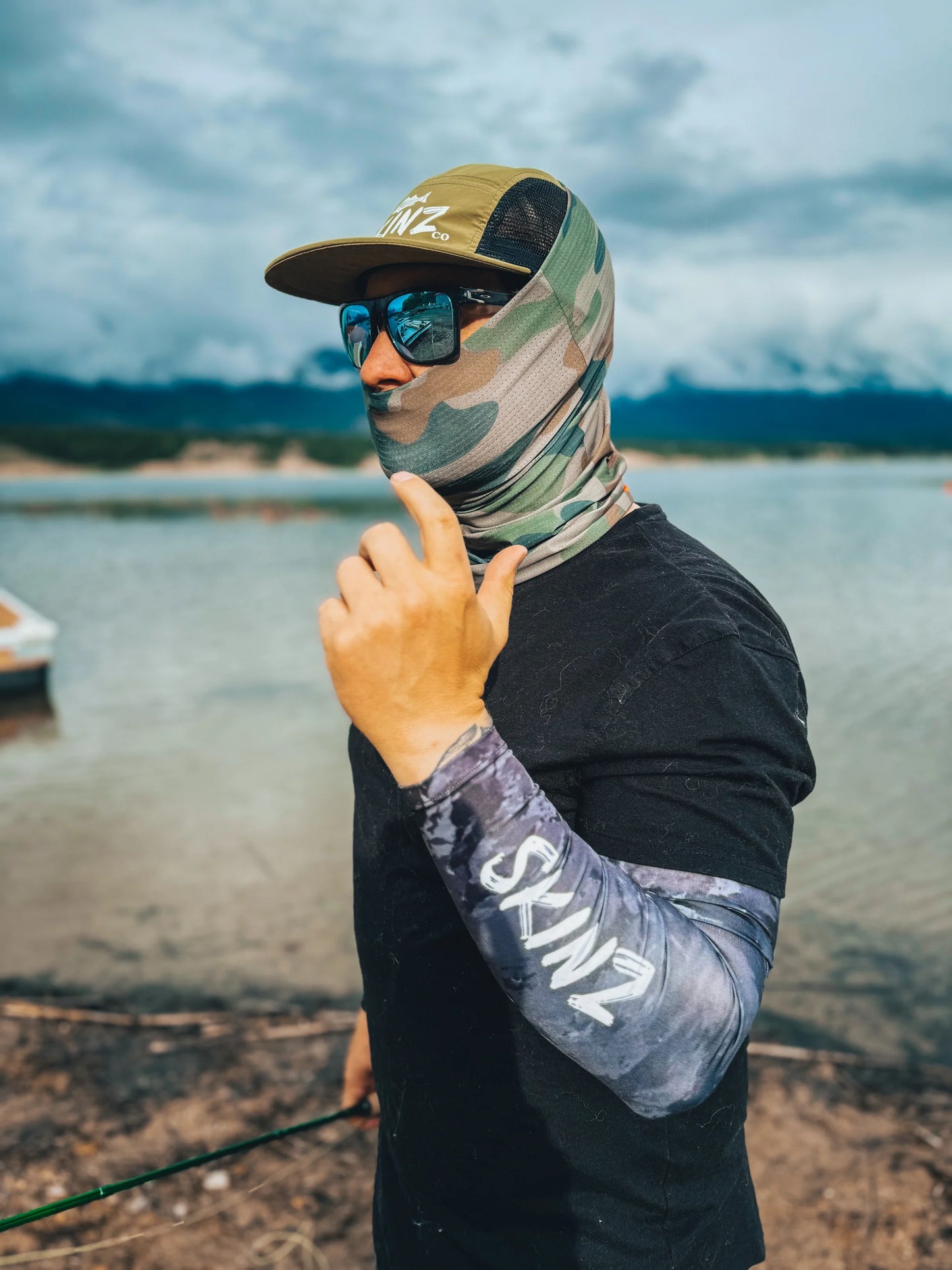 Backcountry Skinz Perforated Camo UV Fishing Buff