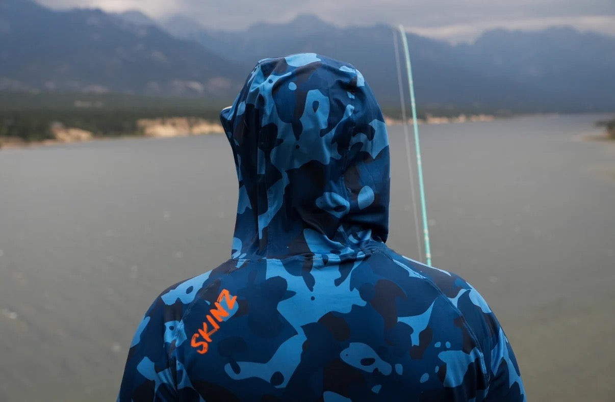 Backcountry Skinz Solarflexz UVPro Sun Hoodie - Blue Surge Camo