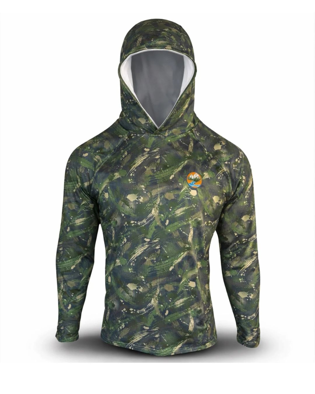 Backcountry Skinz Solarflexz UVPro Sun Hoodie - Forest Surge Camo - front