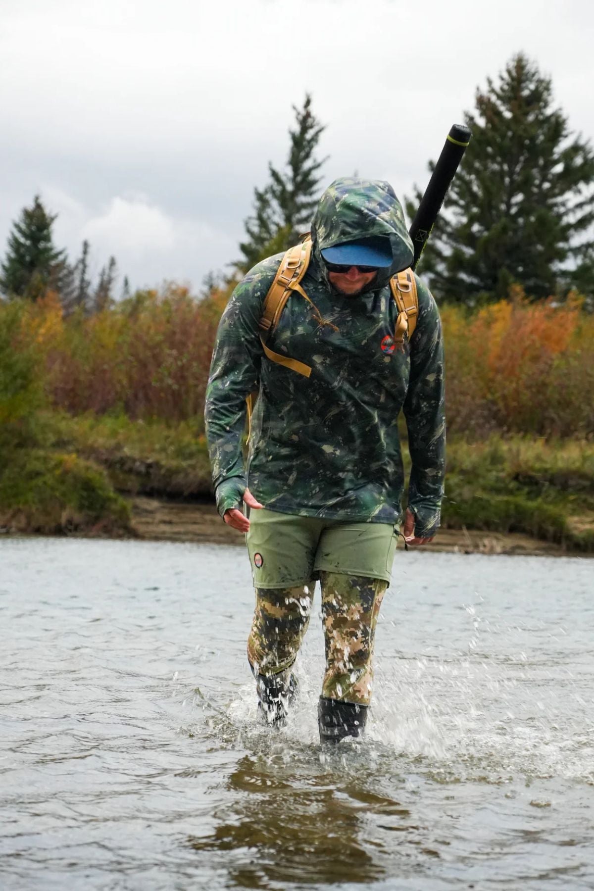Backcountry Skinz Solarflexz UVPro Sun Hoodie - Forest Surge Camo