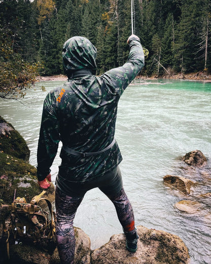 Backcountry Skinz Solarflexz UVPro Sun Hoodie - Forest Surge Camo