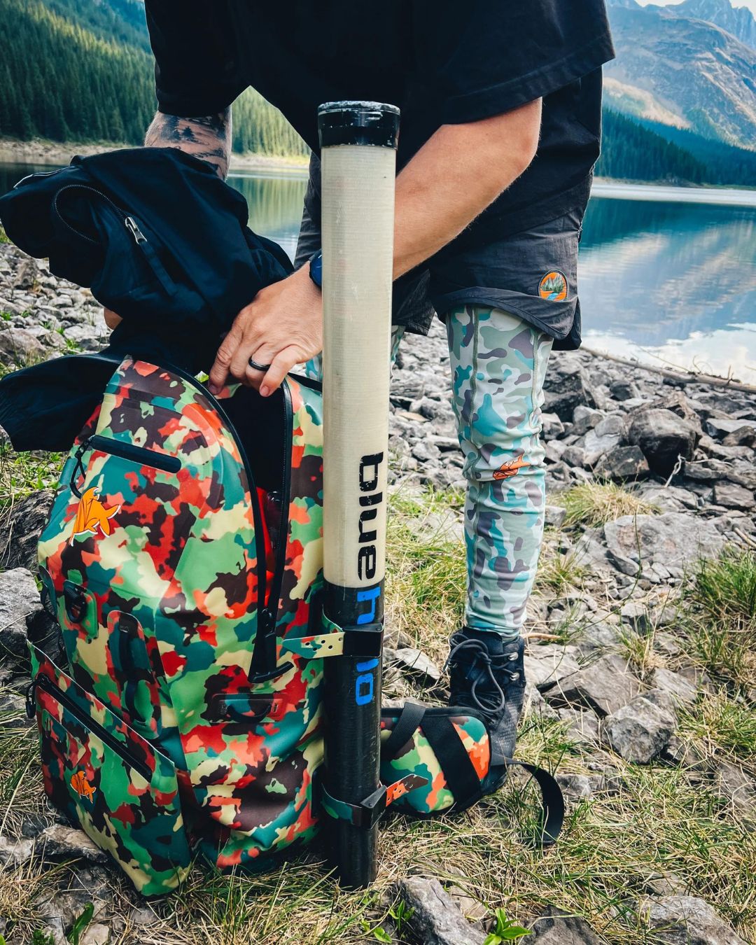 Camo Lightweight Compression Polyester UV Fishing Pants - Mens - Sandstorm Camo