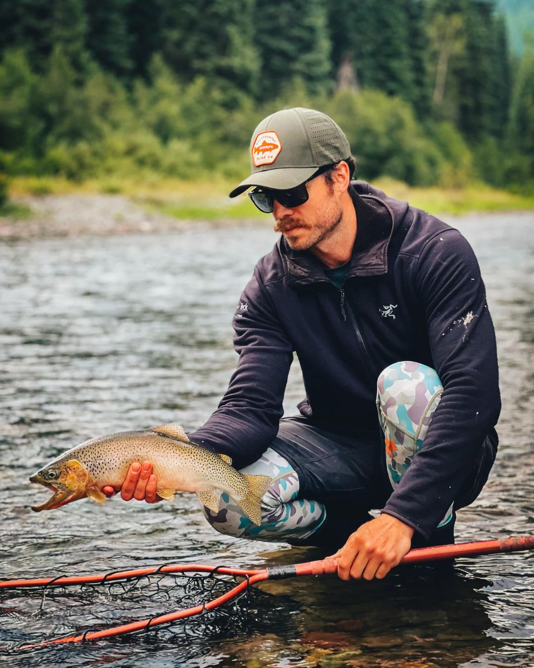 Camo Lightweight Compression Polyester UV Fishing Pants - Mens - Sandstorm Camo