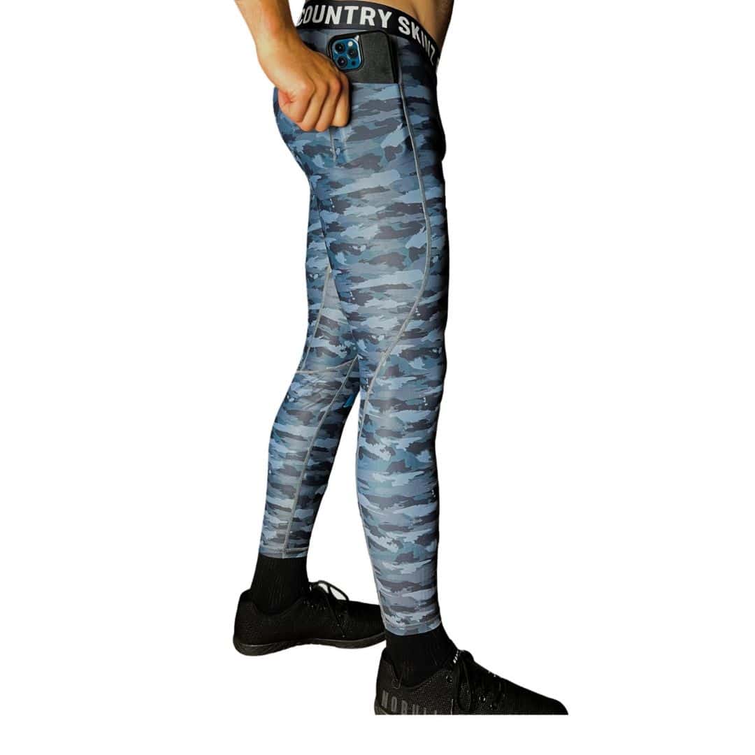 Camo Lightweight Compression Polyester UV Fishing Pants - Mens