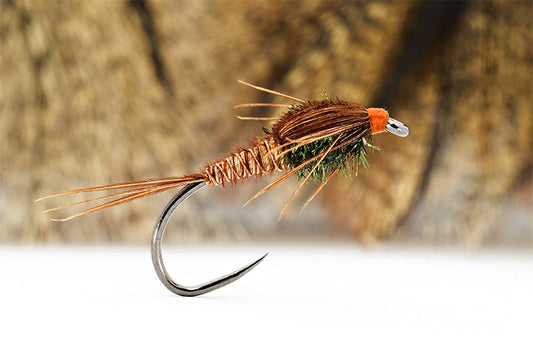 Classic Pheasant Tail Nymph tied with Peacock Herl
