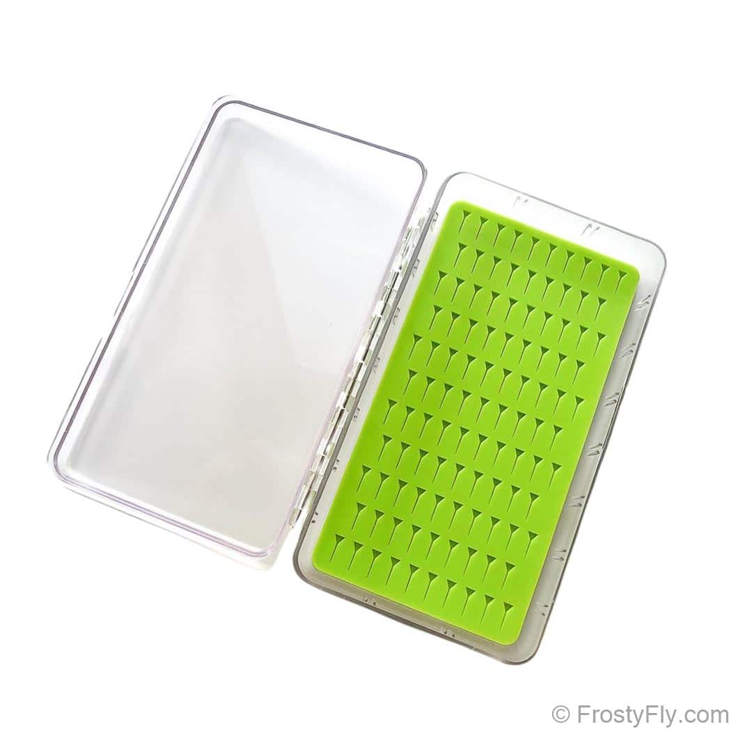 Clear-Lid Slim Fly Box with Silicone Insert