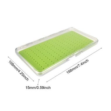 Clear-Lid Slim Fly Box with Silicone Insert - 3 Sizes