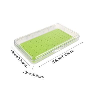 Clear-Lid Slim Fly Box with Silicone Insert - 3 Sizes