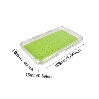 Clear-Lid Slim Fly Box with Silicone Insert - 3 Sizes