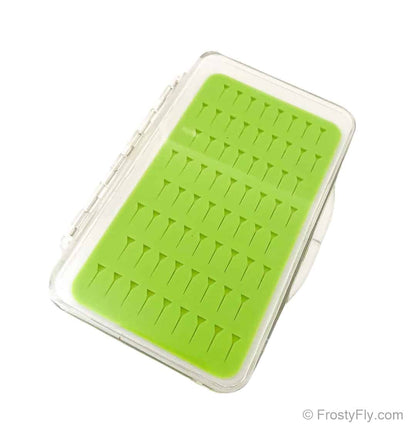 Clear-Lid Slim Fly Box with Silicone Insert