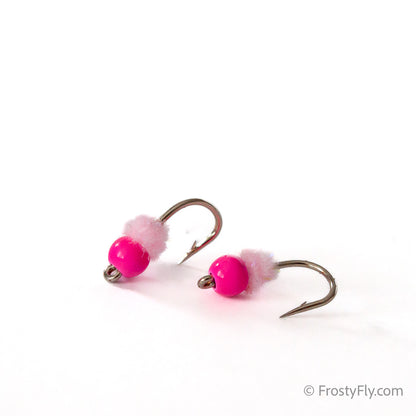 Double Bubble Tungsten Egg Fly - Marshmallow