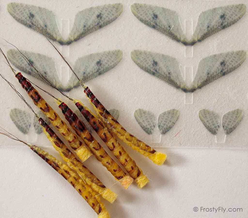 Realistic Ephemera Danica Set - Tube Body & Wings - 6 Sets