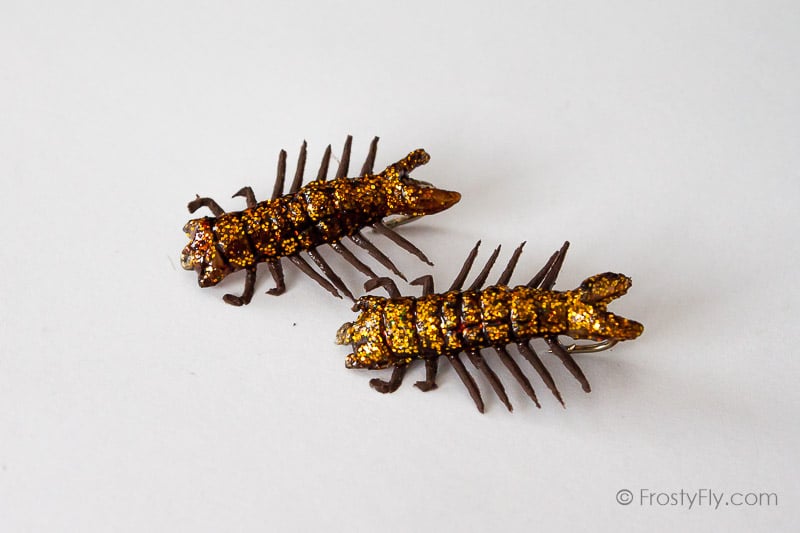 Flashy Realistic Hellgrammite Flies - Black