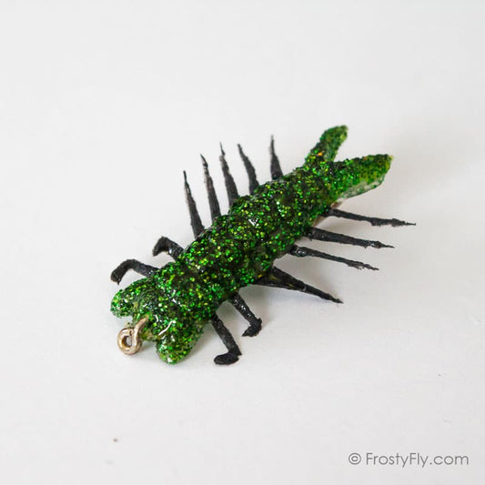 Flashy Realistic Hellgrammite Fly - Green
