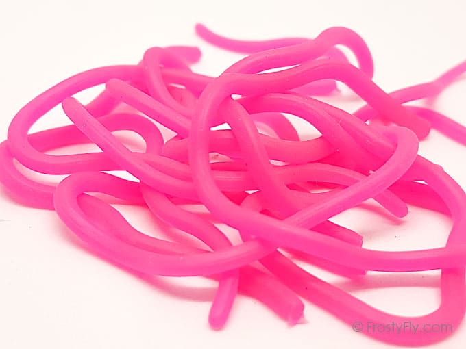 Frosty Fly Wiggly Worm Bodies - Hot Pink