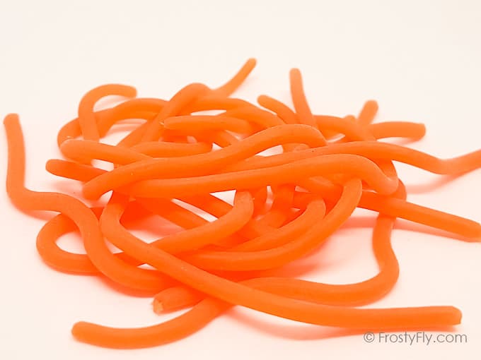 Frosty Fly Wiggly Worm Bodies - Orange