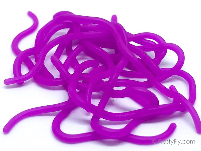 Frosty Fly Wiggly Worm Bodies - Purple