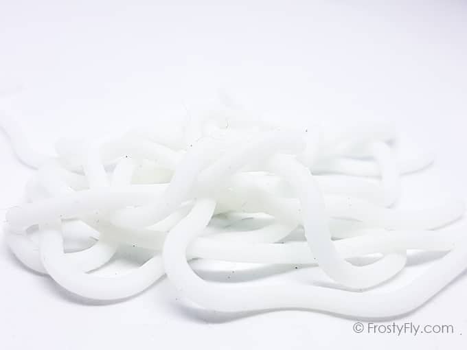 Frosty Fly Wiggly Worm Bodies - White