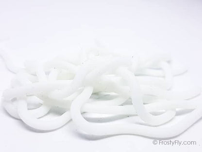 Frosty Fly Wiggly Worm Bodies - White
