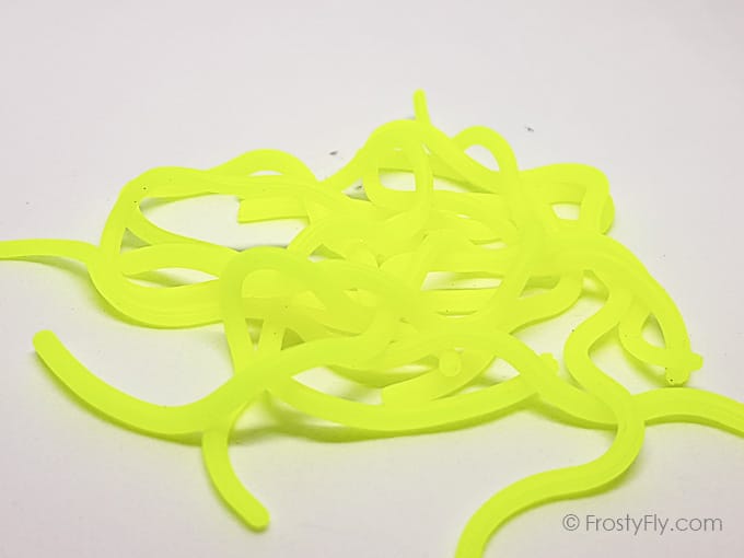 Frosty Fly Wiggly Worm Bodies - Yellow