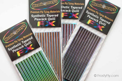 Synthetic Tapered Peacock HOLO Quill