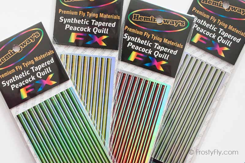 Synthetic Tapered Peacock HOLO Quill