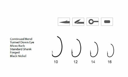 Hemingway's H122 Shrimp & Pupa Fly Hooks - Specs