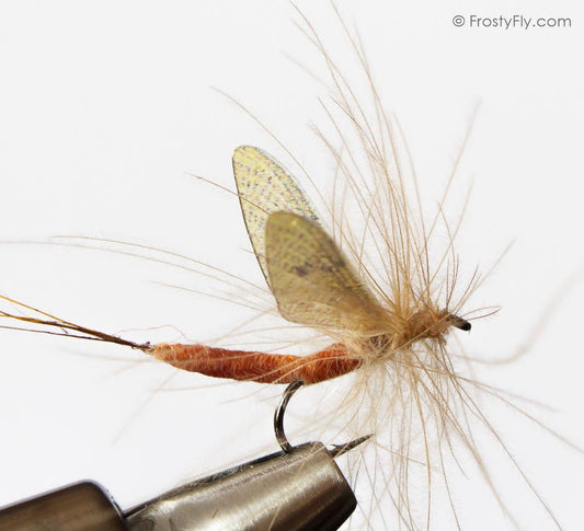 Hemingway's Realistic Mayfly Dry made with Mayfly Tube Bodies and Mayfly Wings