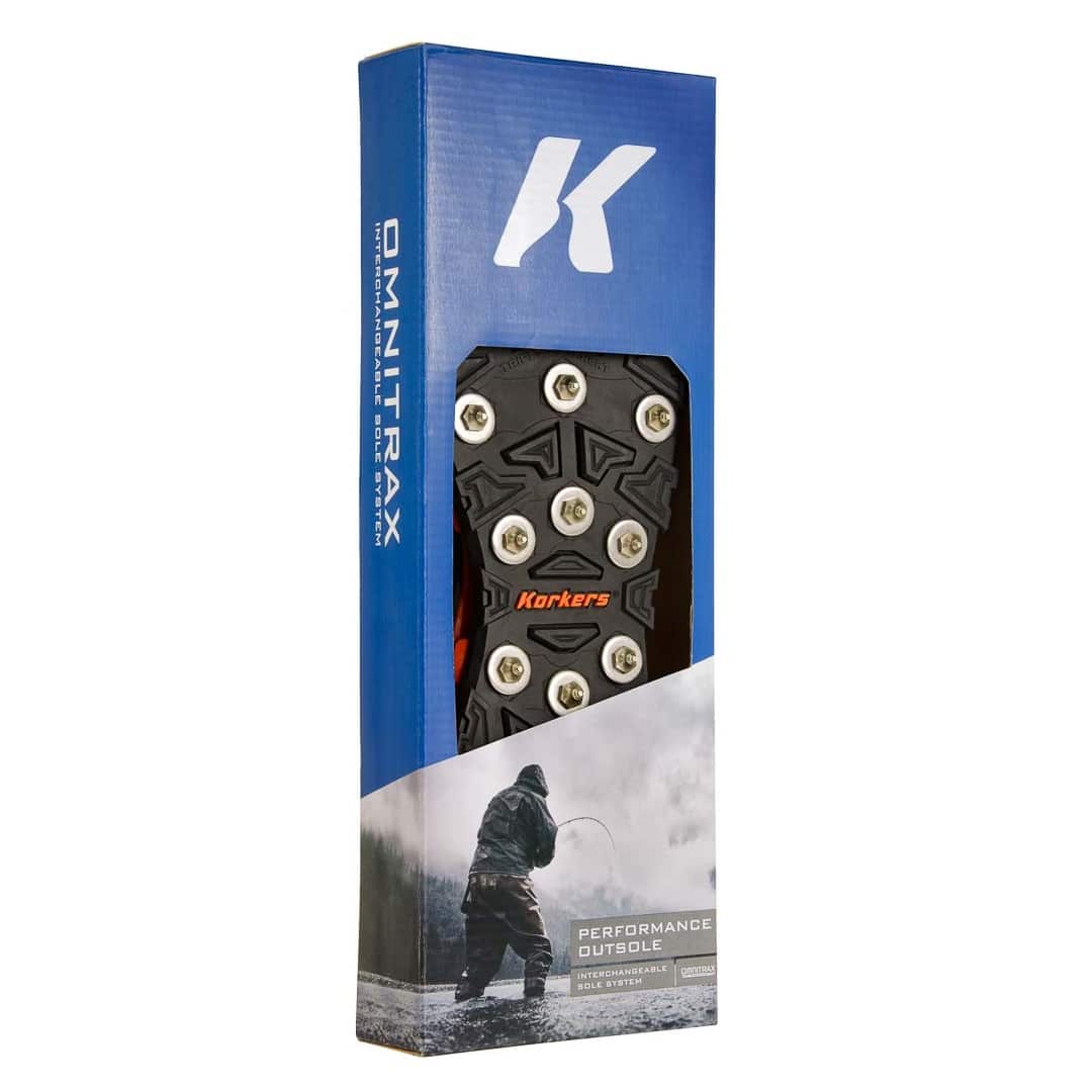 Korkers OmniTrax® Triple Threat™ Carbide Spike Soles – Frosty Fly