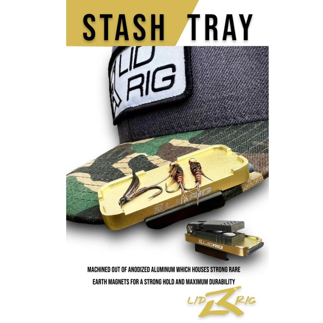 Lid Rig Stash Tray - Magnetic Holder for Flies and Tools