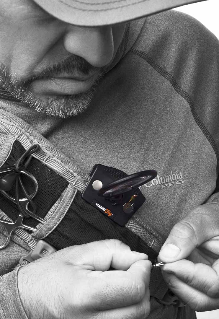 MagniFly Fly Fishing Clip-on 3X Magnifier - See bigger, rig faster!