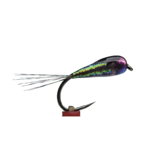 Nymph pattern tied with Hemingway's Synthetic Tapered Peacock Holo Quills