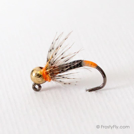Orange Double Hot Spot Jig Barbless Nymph