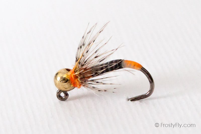 Orange Double Hot Spot Jig Barbless Nymph