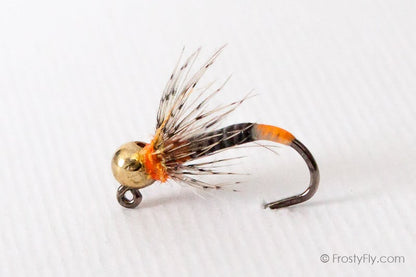 Orange Double Hot Spot Jig Barbless Nymph